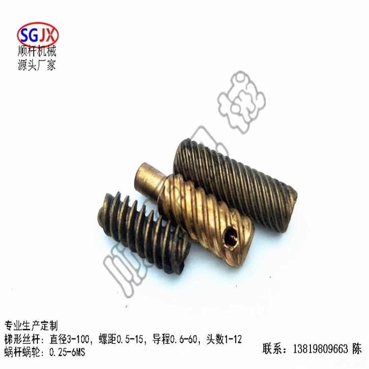 武汉厂家生产加工 电机铜蜗杆 中小模数渐开线马达轴蜗杆 单头双头多头